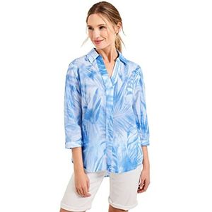 Cecil B343971 damesblouse, lang, bedrukt, Tranquil Blauw