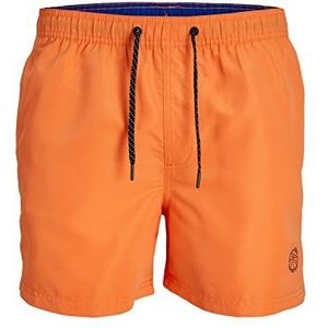 JACK & JONES PLUS Jpstfix Jjswim Solid Sn Ps Badpak voor heren, Oranje schil