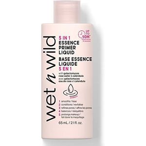 Wet n Wild 5-in-1 Essence Primer Liquid, primer met gladmakende en verzorgende werking, formule verrijkt met calendula en rozenwater voor hydraterende en lichte huid, 75 ml