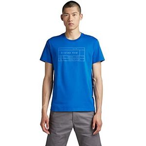 G-STAR RAW Lot de 2 t-shirts graphiques pour homme, Multicolore (Lapis Blue/Granite D22777-336-d948), L