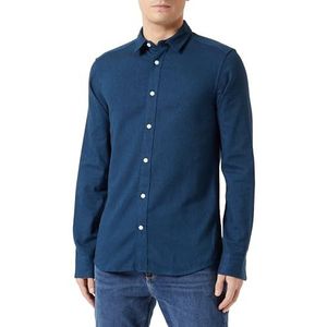 ONLY & SONS Onsben Life Slim Flannel Solid Ls Flanellen overhemd voor heren, Navy Blauw