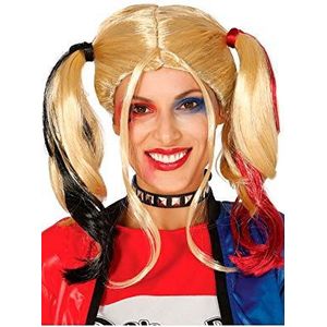 Guirca - Harley Quinn pruik voor dames, volwassenen, kleur: wit, blond, 4389
