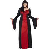 Smiffys Tentatin kostuum donkerrood zwart met jurk en cape, rood, maat XL