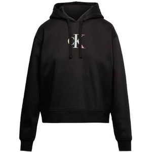 Calvin Klein Jeans Gradient Ck Hoodie Sweatshirt met capuchon voor dames, Zwart