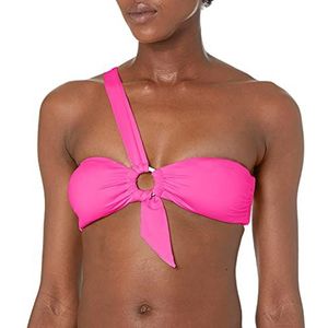 Seafolly Active Ring Front Bandeau bovendeel voor dames, roze (Ultra Pink Ultra Pink), 85B, roze (Ultra Pink Ultra Pink)