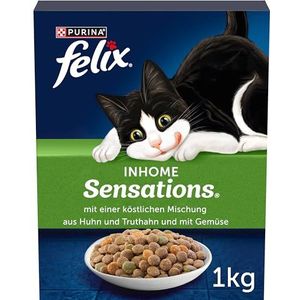 FELIX Inhome Sensations Droogvoer voor huiskatten met kip en groenten, 1 kg