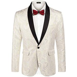 COOFANDY Klassieke casual heren, Beige, L