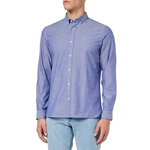 Springfield Pintpoint Color Overhemd voor heren, Medium Blauw