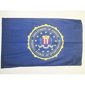 AZ FLAG FBI Vlag van de VS 90 x 60 cm – Vlag Federal Office of Investigation van de VS 60 x 90 cm vlaggenschede voor vlaggenstok
