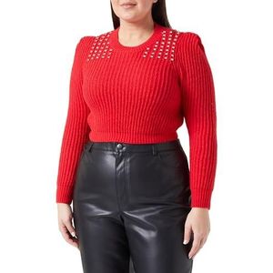 Nascita Pull élégant pour femme avec ornement en briques Polyester Rouge Taille XL/XXL, rouge, XL