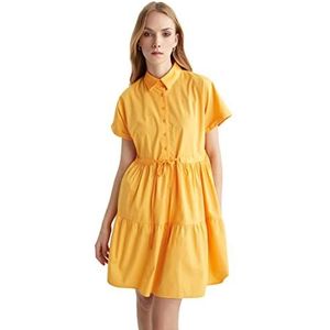 DeFacto Robe pour femme, jaune, 40