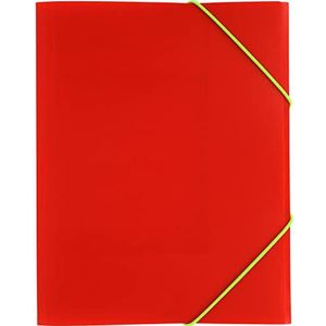 Grafoplás Ordner A5 met elastieken en kleppen, rood