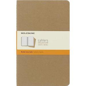 Moleskine Cahier large liniert packpapierbraun DIN A5. 3er Pack