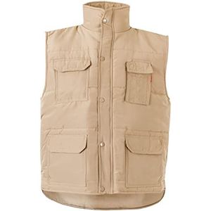 Velilla Serie 108 Multi-Pocket Vest voor heren, Beige