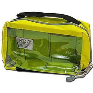GIMA E1 geruite tas met venster en handgreep, geel, 1