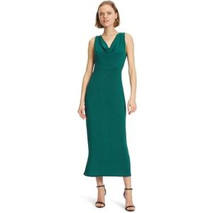 Vera Mont Robe moulante en lurex pour femme, Vert foncé/vert, 40