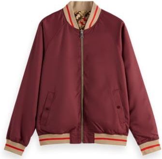 Scotch & Soda Omkeerbaar bomberjack voor heren, Bordeaux 610, S