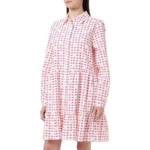 EYOTA Robe midi pour femme avec robe imprimée, Rose, S