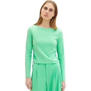 TOM TAILOR Denim Dames shirt met lange mouwen 11052 - krachtig groen, M, 11052, sterk groen