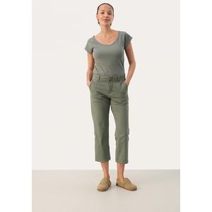 SoffynsPW Women's Regular fit Cropped Length Pants, Agave Green, 42
