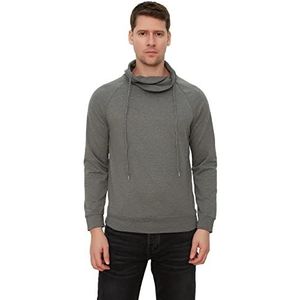 Trendyol Antraciet sweatshirt heren lange mouwen Degaje trainingspak, Anthrazit