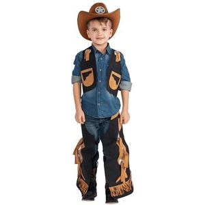 Dress Up America Cowboykostuum voor kinderen, cowboyvest en jasset voor kinderen, voelt aan als echte jassen