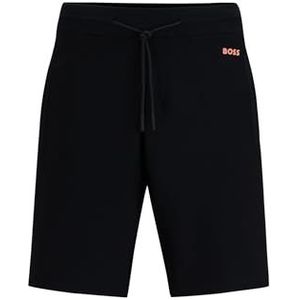 BOSS Hommes Tondar Short Regular Fit en Tissu Stretch à Logo, Black1, M