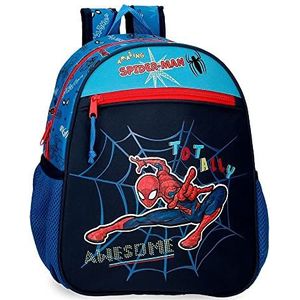 Marvel Totally Awesome Schoudertas voor jongens, Blauw, schoolrugzak