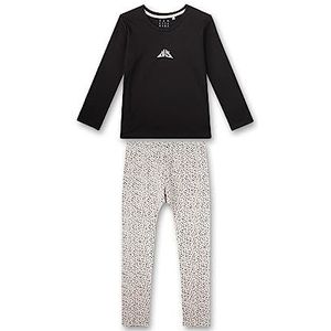 Sanetta Pyjama long noir pour fille - Pyjama confortable pour fille - Taille, phantom, 128
