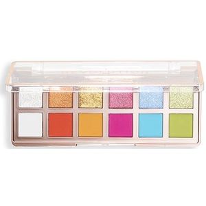 Revolution The Vibrant Icon Brights Palette - 12 crème-, matte en glinsterende pigmenttinten - compacte formule - veganistisch en dierproefvrij