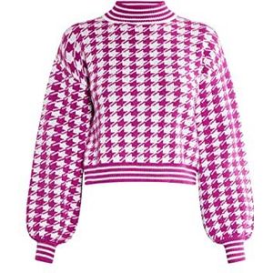 nelice Pull tricoté pour femme, fuchsia, M-L