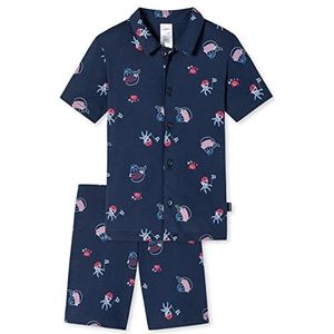 Schiesser pyjama jongen kort donkerblauw 140, donkerblauw