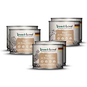 Venandi Animal Premium voer testpakket I 2 kip / 2 kalkoenen / 2 rundvlees zonder granen 6 voor katten - verpakking van 6 x 200 g