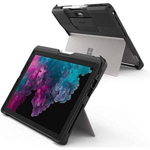 Kensington BlackBelt beschermhoes voor Surface Go, militaire klasse, geïntegreerde handgreep en penhouder, groef voor comfort, valbescherming