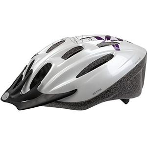 Ventura Fietshelm voor dames White Flower, wit/paars, M, 731032.0