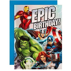 Hallmark Verjaardagskaart voor kinderen - Marvel Avengers extra groot