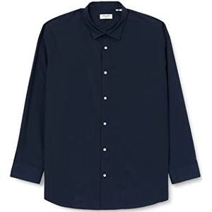 JACK&JONES PLUS Jjjoe Ls Plain Ps T-shirt voor heren, marineblauwe blazer, 5XL grote maat, marineblauw blazer