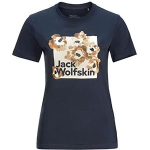 Jack Wolfskin Florell Box T W T-shirt dames, Nachtblauw.
