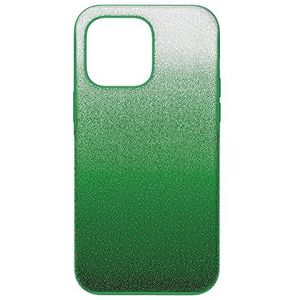 Swarovski High Hoesje voor iPhone 14 Pro Max, transparante hoes met groen patroon voor smartphone uit de High Collectie