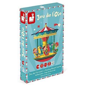 Janod Carrousel Ganzenbord - Een familiespel voor groot en klein | 2-4 spelers | Geschikt voor kinderen van 4-8 jaar