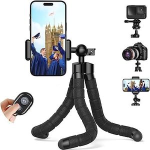 Kuptone Mobiele telefoon flexibel statief grote octopus selfie stick statief met draadloze afstandsbediening met universele clip voor elke Hero 11/10/9 Action Camera telefoon,