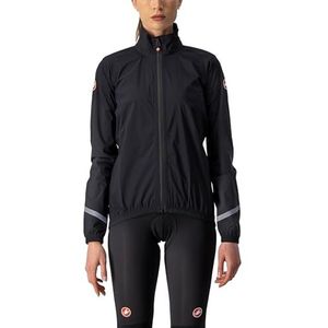 CASTELLI regenjack voor dames van 2 W, Licht Zwart, XL