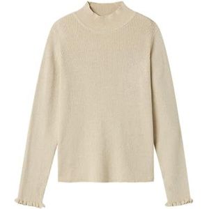 NAME IT Nkfriaglitter Ls Knit Gebreide trui voor meisjes (1 stuk), Zomerzand details: zilveren lurex