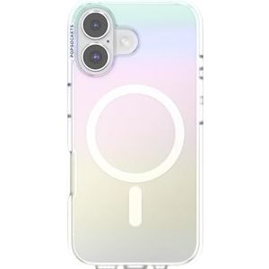 PopSockets Beschermhoes voor iPhone 16, compatibel met MagSafe, telefoonhoes voor iPhone 16, compatibel met draadloos opladen, alleen hoes, glanzend