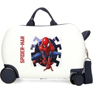 Joumma Marvel Spiderman Attack Kinderkoffer, wit, 45 x 31 x 20 cm, stijf ABS, 24,6 l, 1,8 kg, 2 wielen handbagage, Spiderman, Attack, 31 cm x 45 cm x 20 cm, kinderkoffer, Spiderman Attack, Koffer voor