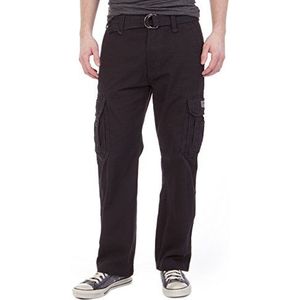 UNIONBAY Survivor Iv Relaxed Fit Cargo Pant-Reg Big and Tall Sizes heren contractbroek, zwart.
