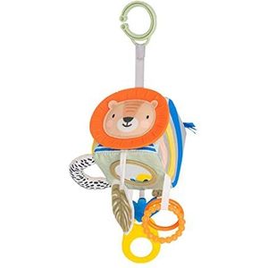 Taf Toys Savannah Discovery Cube Sensoriel babyspeelgoed met bijtring, veiligheidsspiegel voor baby's, gevoerde handgreep, deurbel voor bevestiging aan wieg of kinderwagen. 0 maanden +