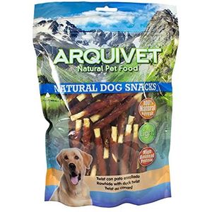 Arquivet Twist met opgerolde eend 13 cm - 1 kg - Natural Dog Snacks - Hond Snacks - 100% Natuurlijk - Chuches Honden - Prijs Honden - Hond Snacks - Natuurlijke Snacks - Product Light