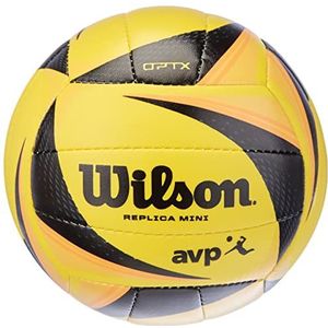 Wilson OPTX AVP VB Replica Mini-volleybal, uniseks, volwassenen, geel/zwart/oranje