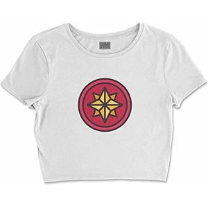 Bona Basics, Basic T-shirt met digitale print voor dames, 100% katoen, wit, casual, maat: S, wit, korte taille, Wit